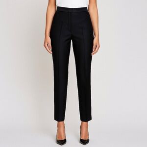Aritzia Babaton Black Pull On Trouser Pants Pleated Crepe Size 2 Office Ankle
